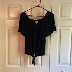 Como Vintage Black Knotted Top Size L New no tags